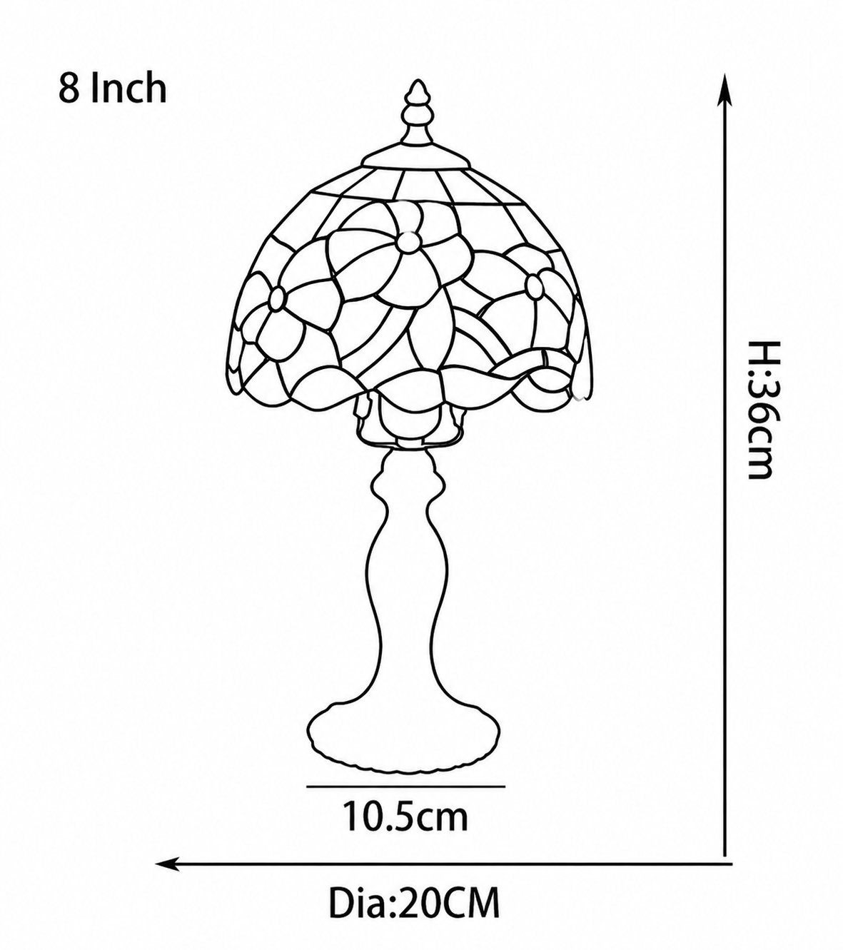 Lampade: Lampe de table de style Tiffany ,  en verre teinté – Nuovo e nell'imballaggio originale da Saignelégier venduto da Instant-Key-Pro 1