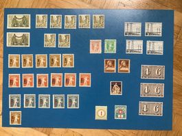 Kleinlot mit neuen Wertaufdrucken und ungeraden Rappen  */**