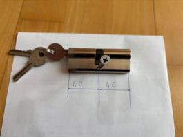 Cylindre avec 3 clés type EUROPE 40 mm - 40 mm