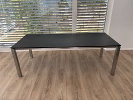 Esstisch / Gartentisch mit Granitplatte & Edelstahlgestell