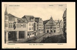 AK St. Gallen, Das alte St. Gallen, Gasthaus zum Bären, Lein