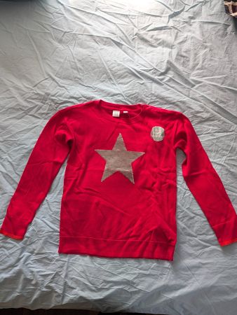 NEU: Gap „Flippy Sequin“ Stern-Langarm Pullover Gr 140-146