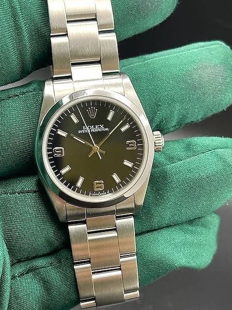 Rolex Orologi: Rolex Oyster Perpetual 31 77080 Black Schwarz 3-6-9 Full – Usato da Lugano venduto da luganotopwatches 7
