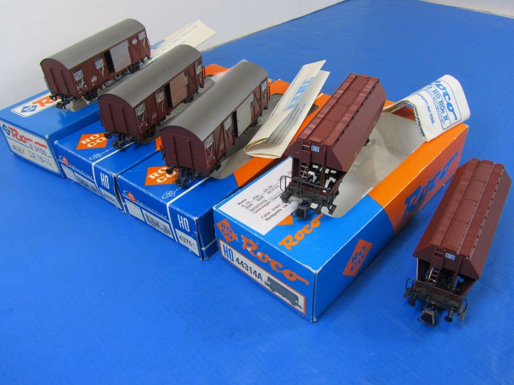 Roco H0, SBB, gedeckte Güterwagen. Schüttgutwagen. | Acheter sur Ricardo