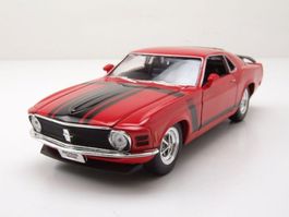 Ford Mustang Boss 302 1970 rot/ matt-schwarz 1:24 von Welly