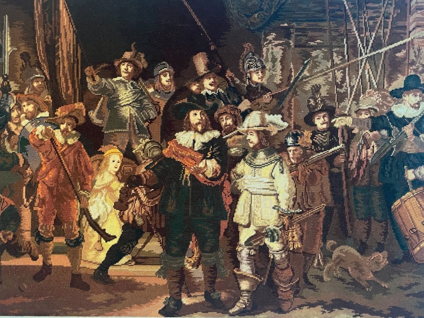 Foto & Immagini: Gobelin "die  Nachtwache von Rembrandt" – Usato da Escholzmatt venduto da Biosphaereholzwurm