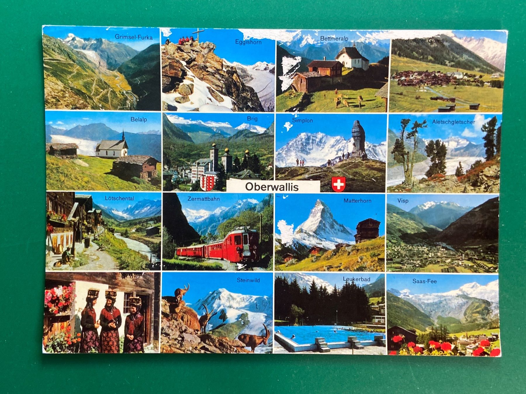 Cartoline postali: Oberwallis - 16 verschiedene Ansichten – Usato da Steg VS venduto da danwer74
