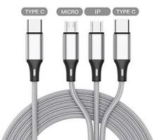 USB-C auf USB-C / micro USB / Lightnig Ladekabel 1m