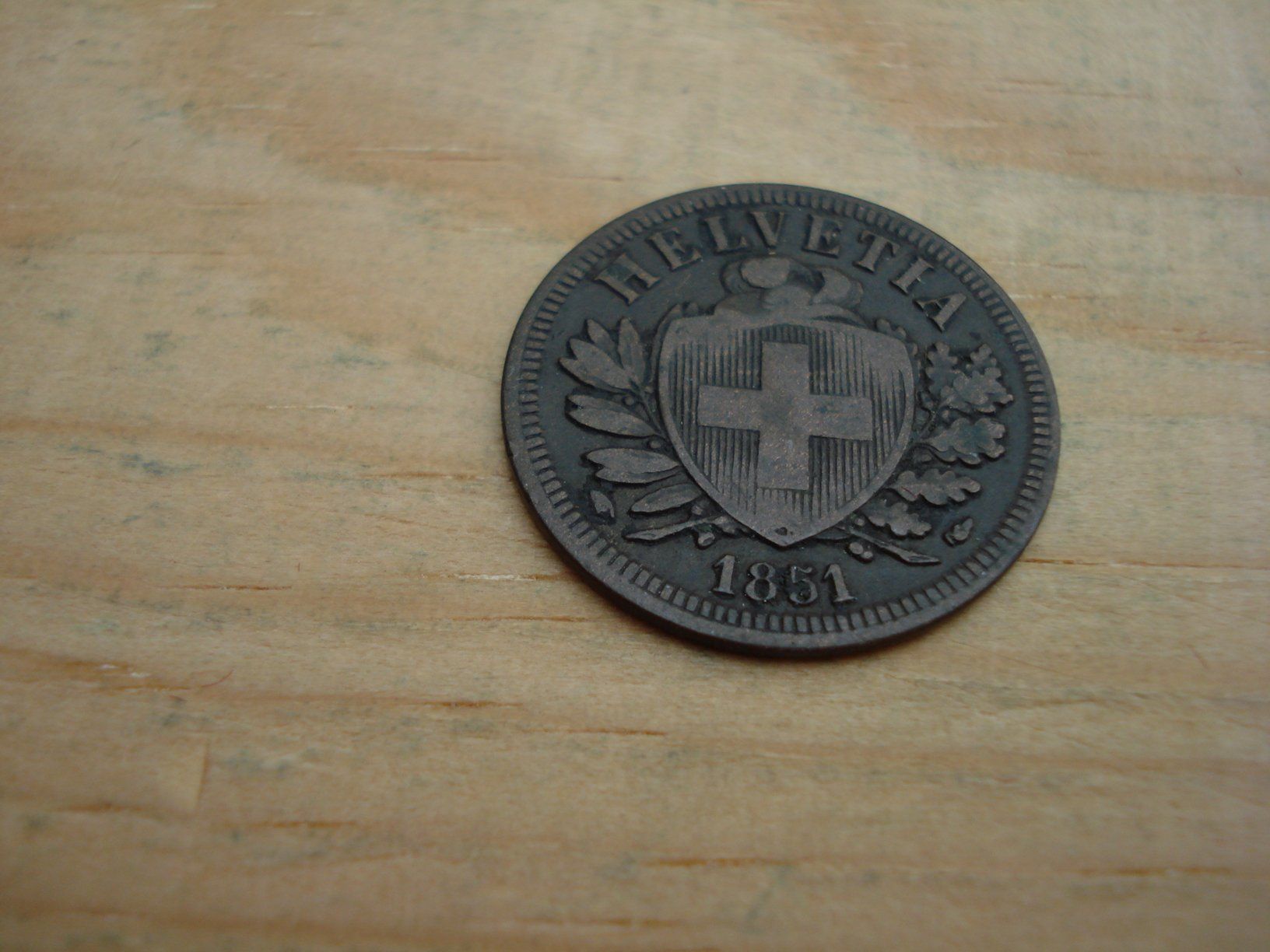 Tutti le monete: (D1) Départ 1 CHF 2 Rappen 1851 – Usato da Erlach venduto da Net-Coins