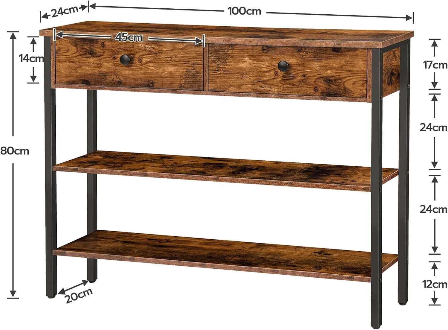 Tavoli: Konsolentisch schmal mit 2 Schubladen, schmaler Flurtisch – Nuovo e nell'imballaggio originale da Affoltern am Albis venduto da scrapbooking 2