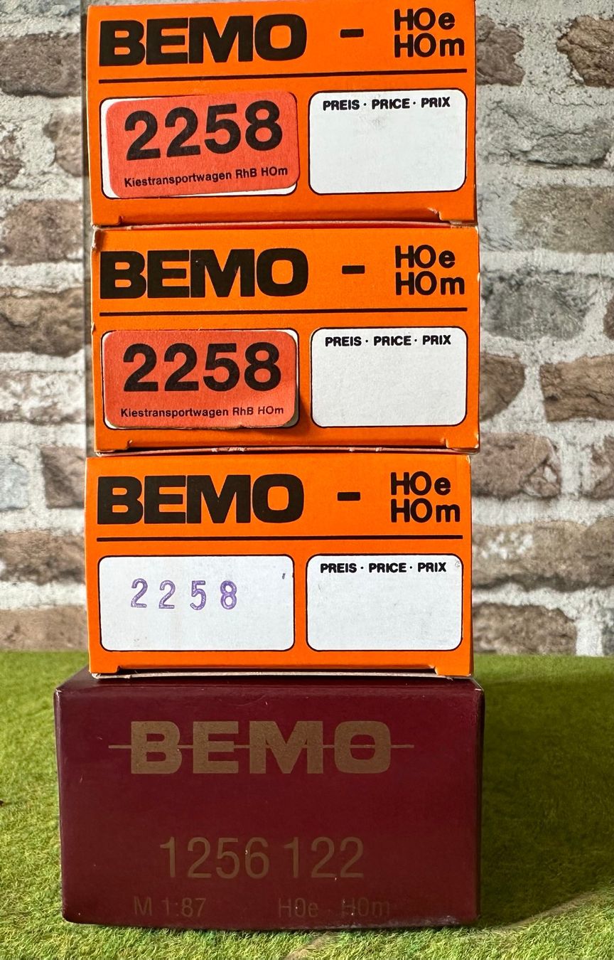 Bemo Modellini di ferrovie: Bemo RhB Kieswagen Zug – Nuovo (secondo la descrizione) da Pfaffnau venduto da Rex2603 1