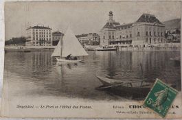 NEUCHÂTEL - Le Port et l'Hôtel des Postes