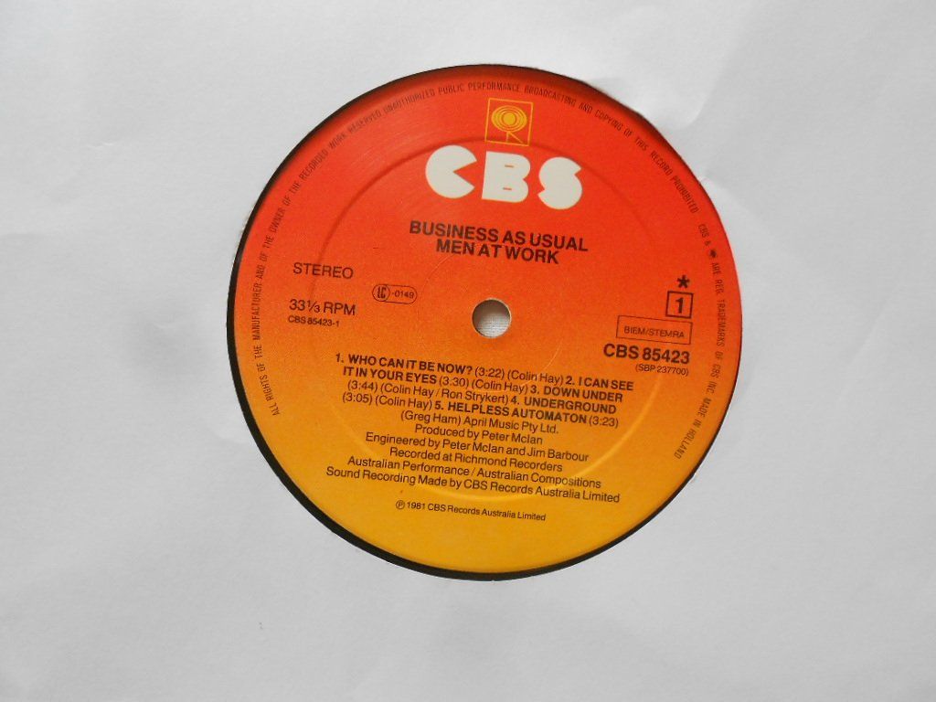 Dischi in vinile: MEN AT WORK  -  BUSINESS AS USUAL – Usato da Bex venduto da Giorgiob 4