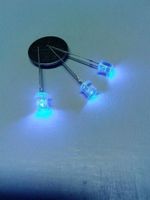Flachkopf-LED 5mm, 20Stk klar/blau
