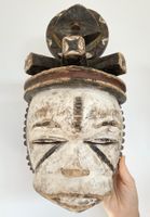 seltene ausdrucksstarke alte Eket Maske Nigeria Höhe 37 cm