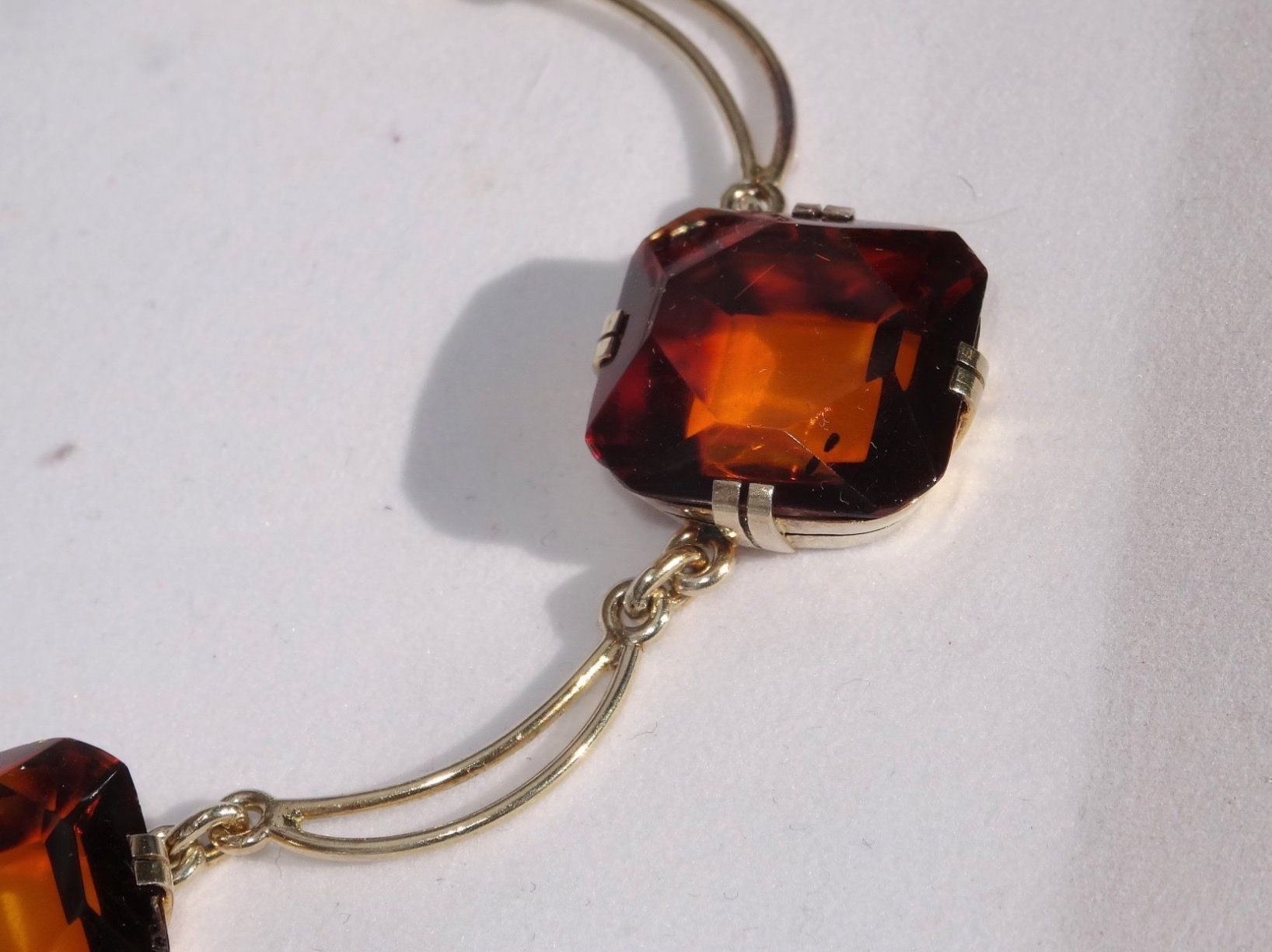 Catenine: Collier Silber 925 mit drei Bernsteinen – Usato da Matten b. Interlaken venduto da kero71 3