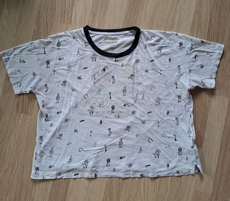 Converse All Star T-Shirt mit Muster, Vintage, Grösse L