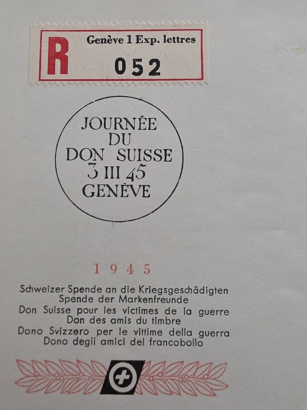 Tutti i francobolli: 1945. Sondermarken – Usato da Bern venduto da Kocholo 7