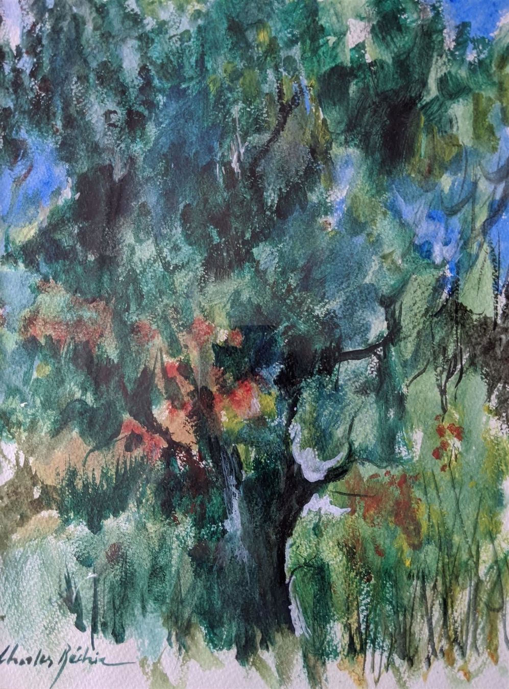 Tableaux: CHARLES BÉCHIR : Pommier abstrait – D'occasion à Petit-Lancy par kine 1