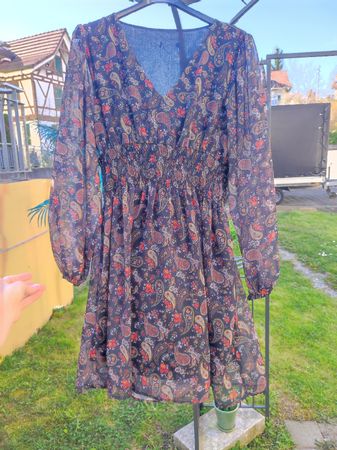 Süsses leichtes Sommerkleid, Paisley Muster, S-M