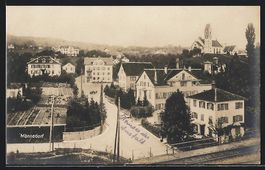Männedorf, Strassenpartie mit Häusern 