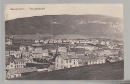 Carte Reconvilier vue générale circulé 1932