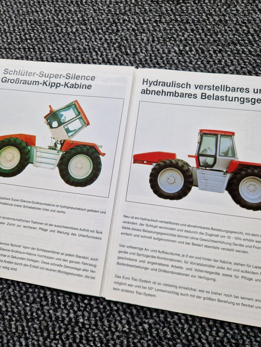 Trattori: Original Prospekt Schlüter Traktor Euro-Trac 1300 - 1900LS – Usato da Dürnten venduto da Bachtel84 1