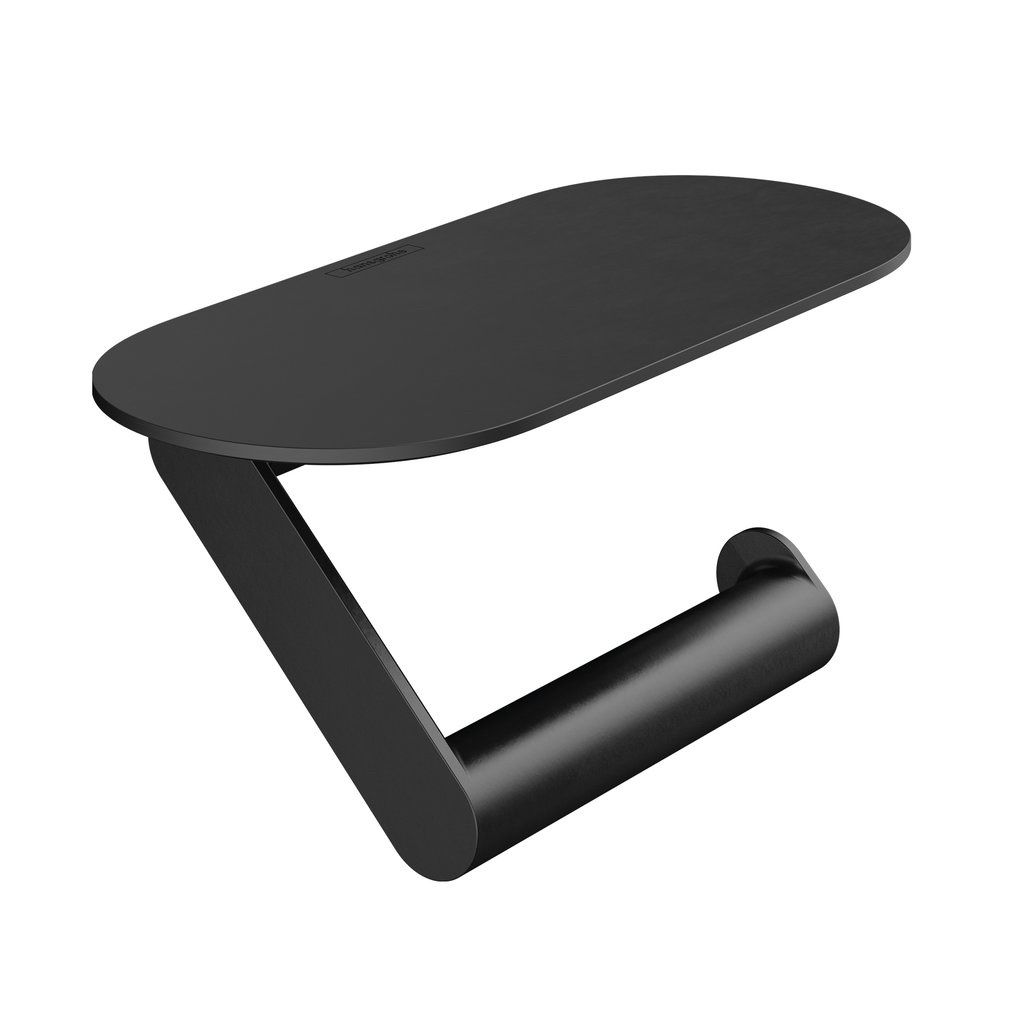 Hansgrohe WC: hansgrohe WallStoris Papierrollenhalter mit Ablage, schwarz  – Nuovo e nell'imballaggio originale da Biel/Bienne venduto da theracinghouse-53