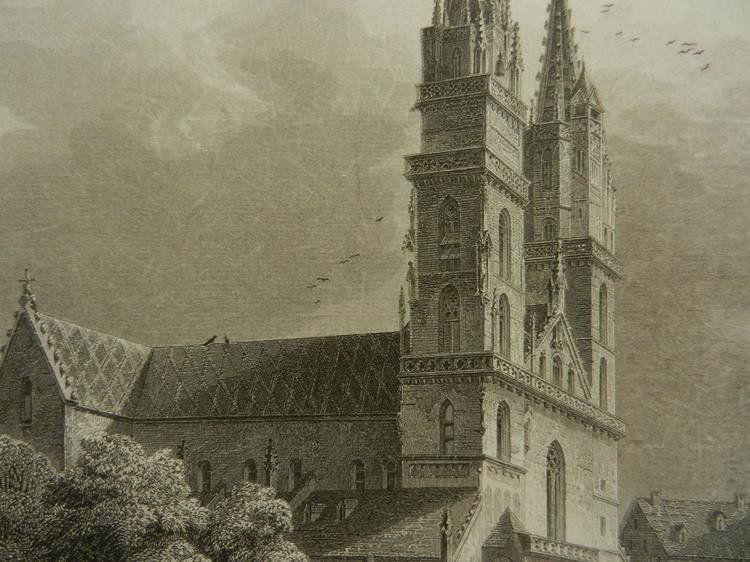 Gravures: Der Dom zu Basel Stahlstich – D'occasion à Risch par Antikfee 5