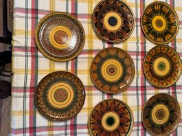 Zahner Rheinfelden vintage hand painted plates