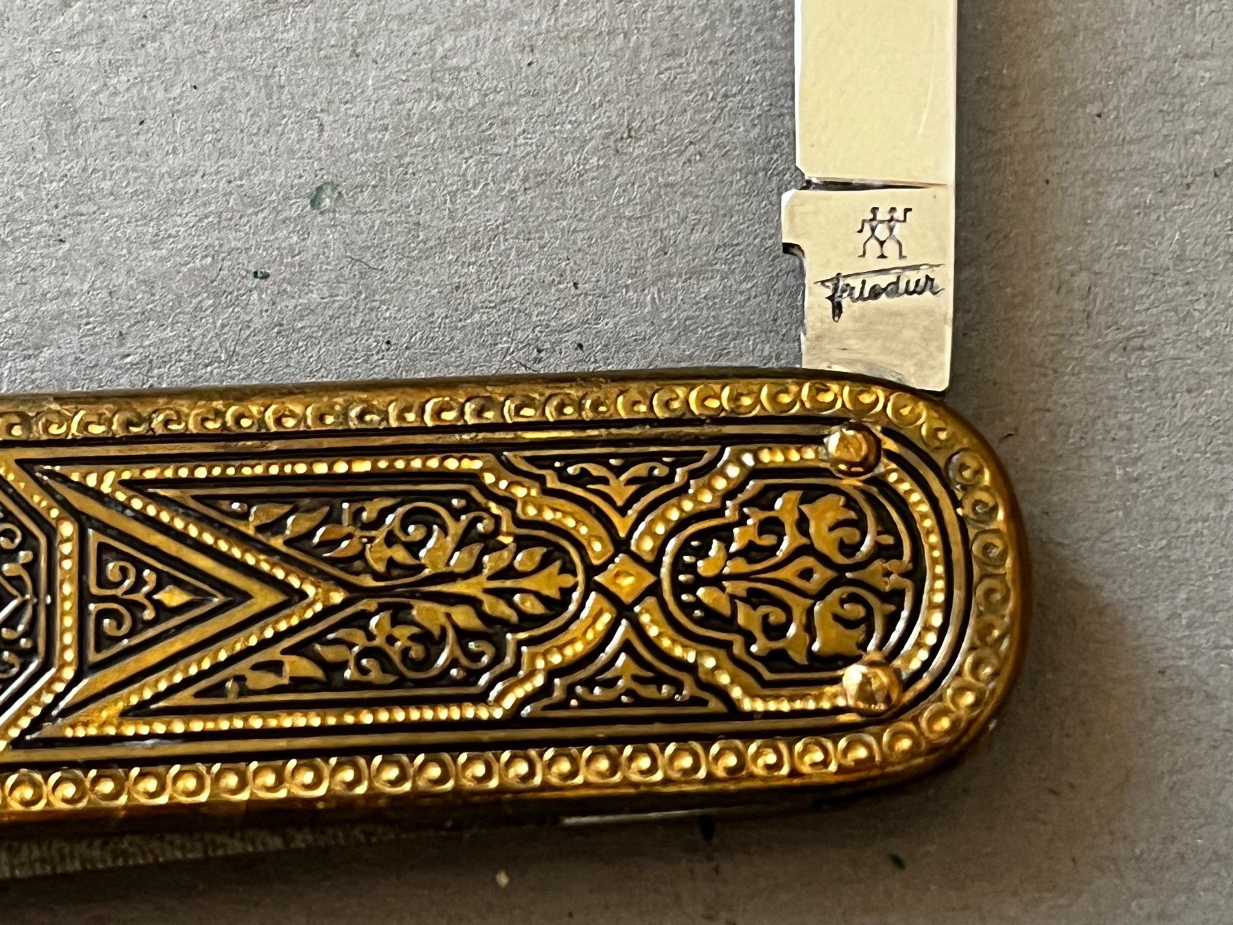 Solingen Taschenmesser: Vintage Sackmesser 81 mm - Messinggriffe - Manicureklinge – Gebraucht aus Zürich von FV.vintage 3