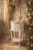 Beistelltisch Salontisch Tisch Kommode Nachttisch Table Gold