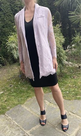 Glamour Bliser a pizzo lilla-chic per feste,tg.S/M