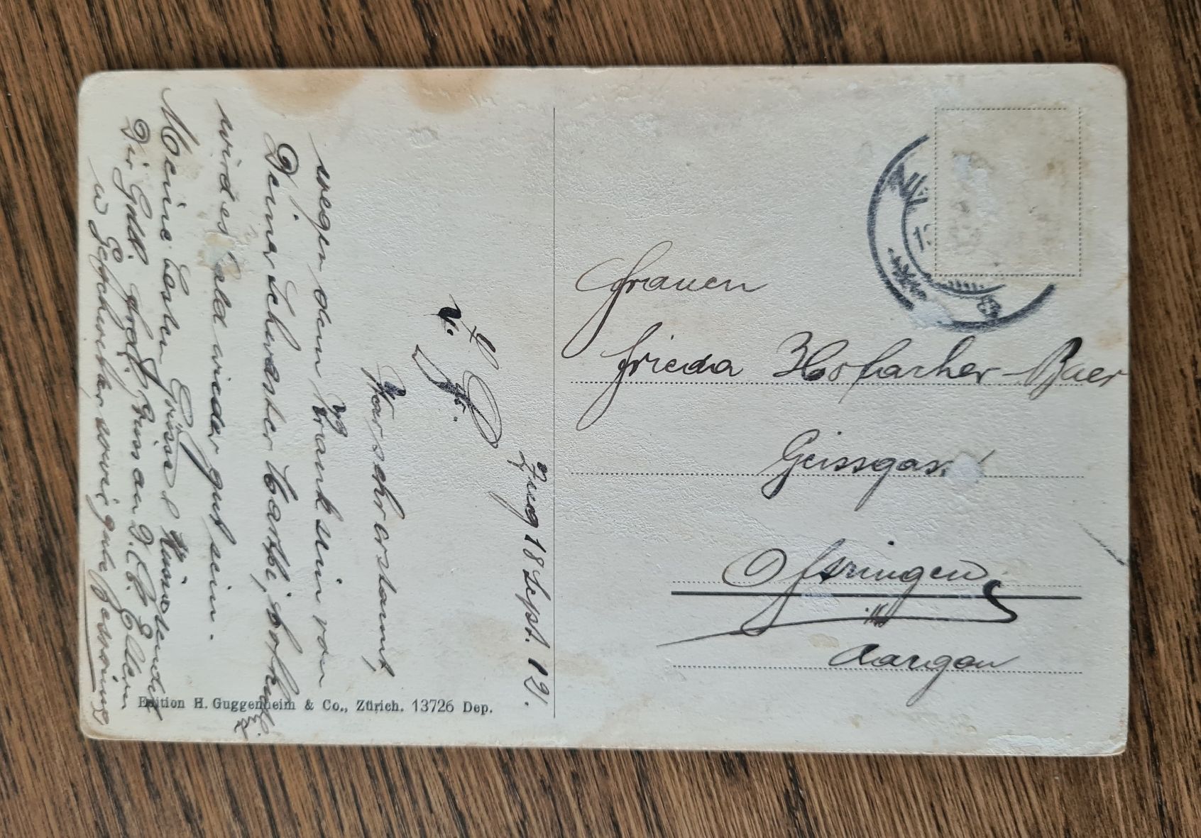 Cartoline postali: Zug 1912 – Usato da Ebikon venduto da Donar50 1
