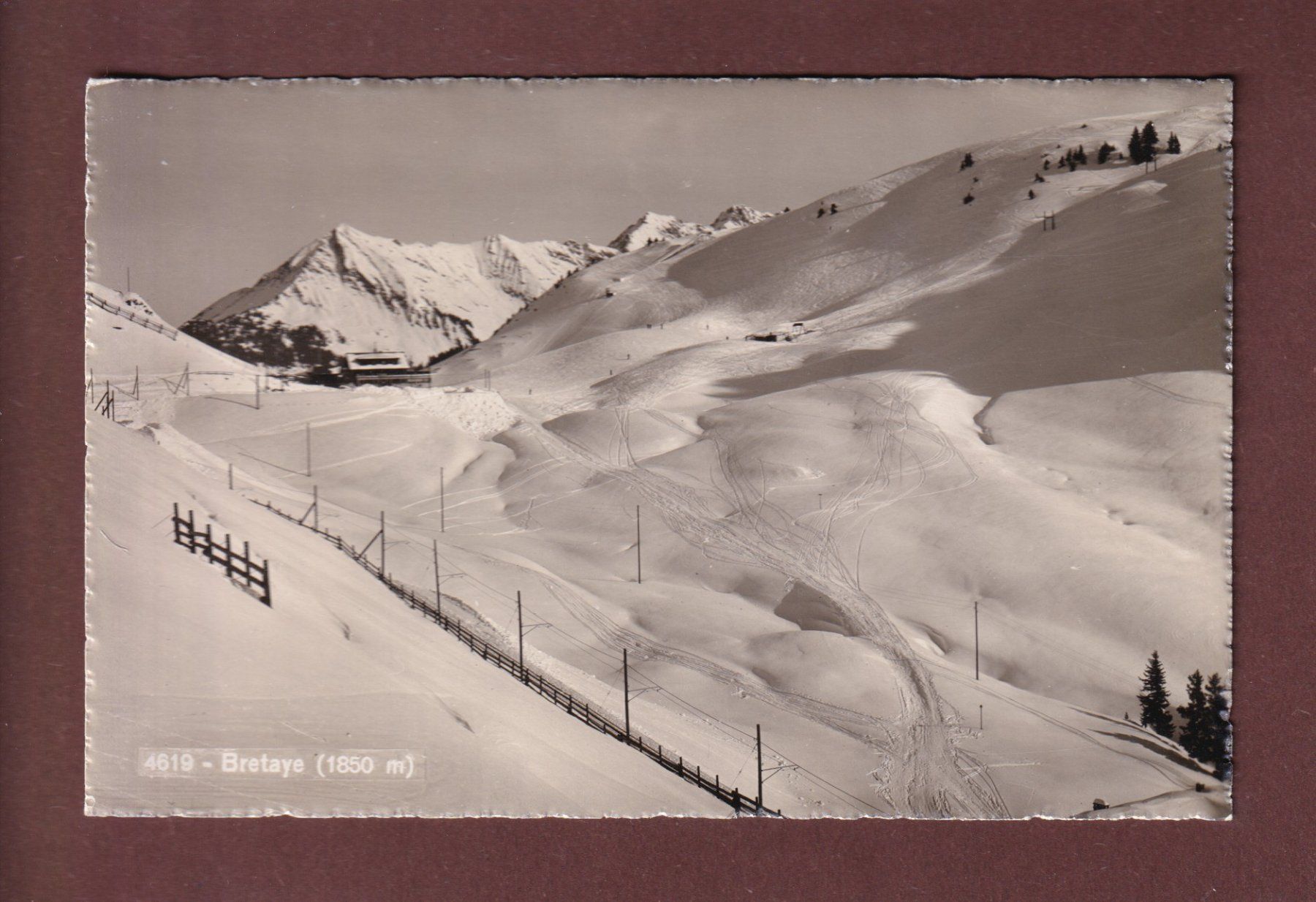 Cartoline postali: BRETAYE sous la neige – Usato da Pully venduto da nicecards-shop