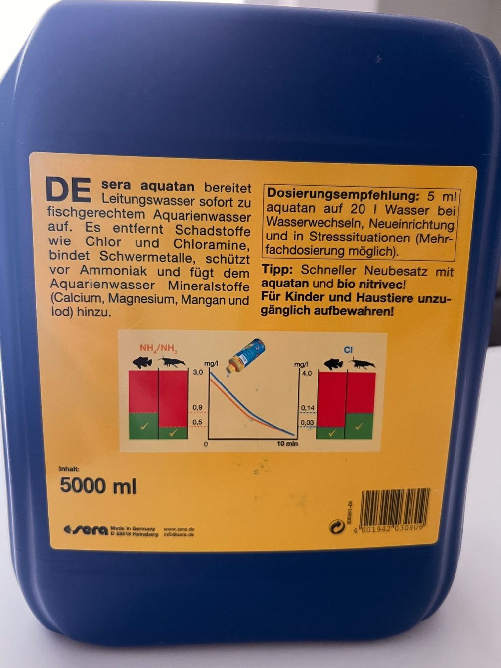 Sanitari: sera aquatan Wasseraufbereiter 5000ml neu – Nuovo e nell'imballaggio originale da Opfikon venduto da contactsimone 1