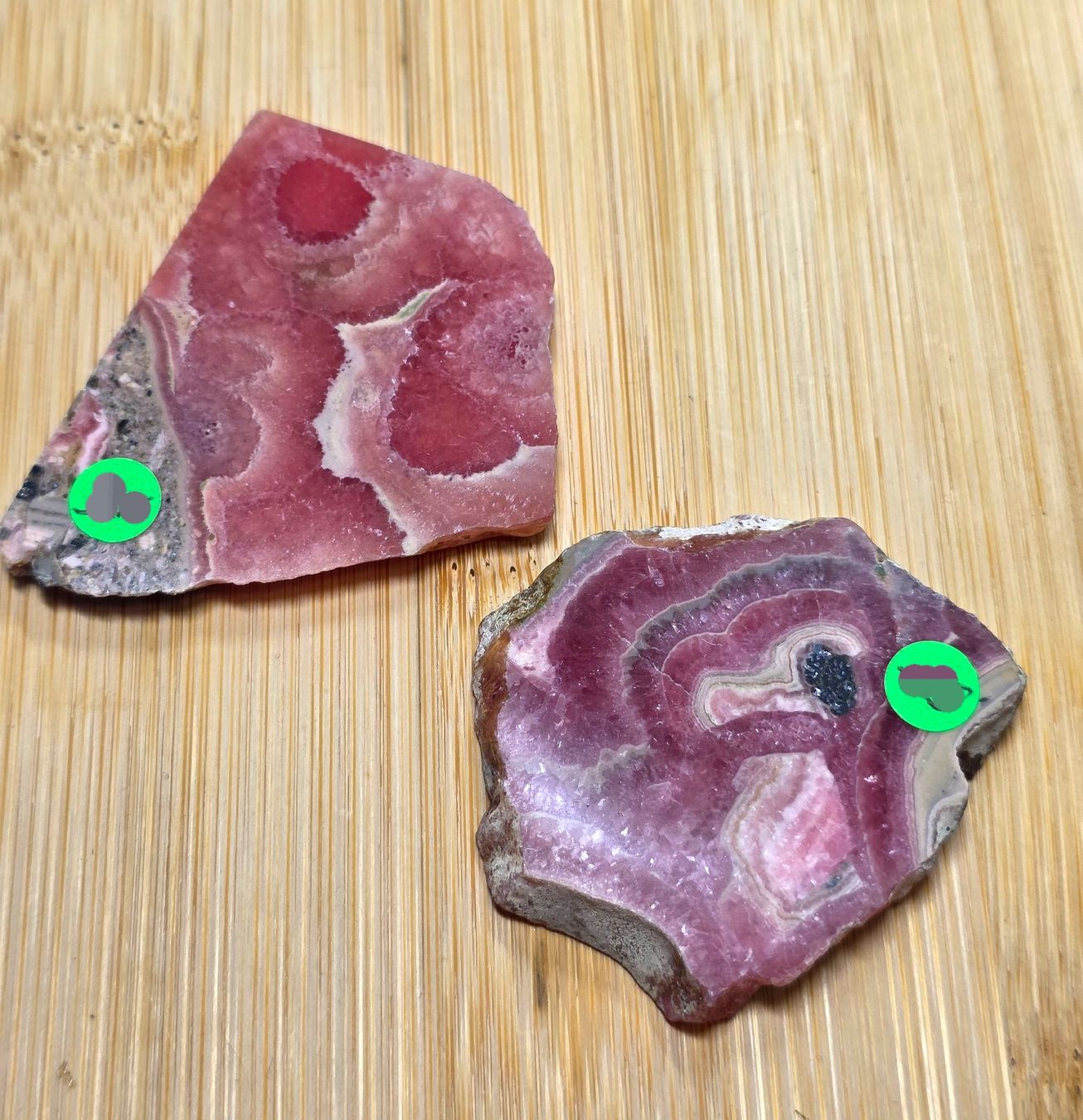 Minerali & Pietre curative: 2 Rhodochrosit Scheiben 62.20g – Nuovo e nell'imballaggio originale da Matzingen venduto da Shay_Crystalz 1