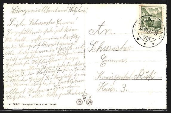 Cartoline postali: AK Wetzikon, Bürger- und Alterasyl – Usato da Berlin venduto da bartko-reher 1