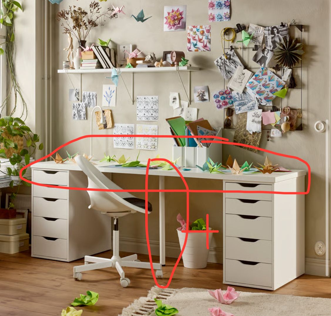 Ikea Piatti di portata: LINNMON Tischplatte Ikea 200x60 + Tischbein – Usato da Andelfingen venduto da Yuyu_3bre 3