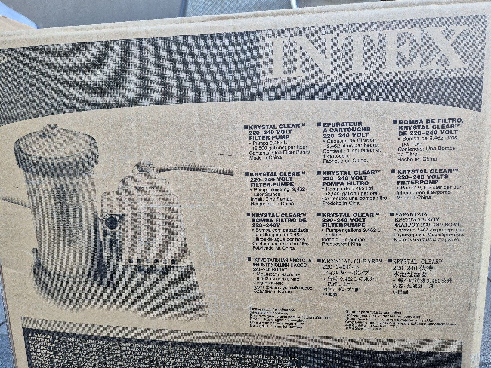 Intex Accessori per Piscine: Pompe Intex Krystal clear a cartouche – Usato da Argnou (Ayent) venduto da emnonaol