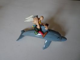 Asterix auf Delphin, Plastoy Figur, Top Zustand, Comic