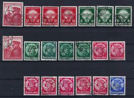 Deutsches Reich 1933/39 gute Werte gest.