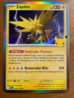 Pokemon Zapdos Holo 30 Jahre (Versand gratis)
