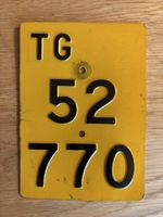 Mofanummer Nummernschild Mofa Töffli Thurgau TG 52 770