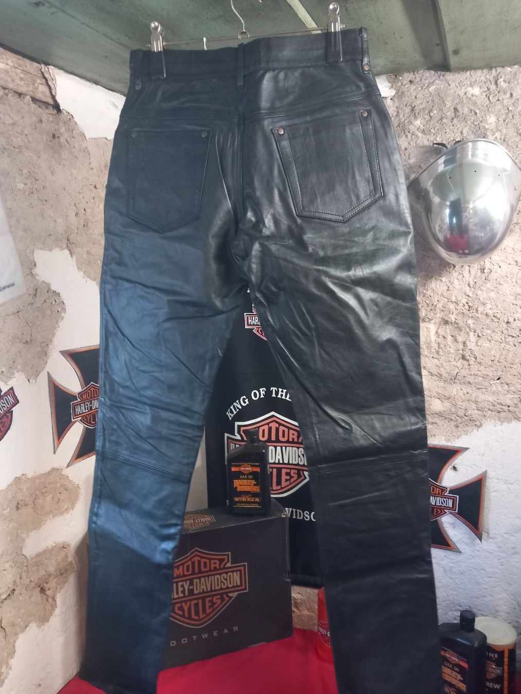 Jeans: Nappaleder Jeans Grösse S Fabrikneu – Nuovo (secondo la descrizione) da Hochwald venduto da motowear-secondhand 1
