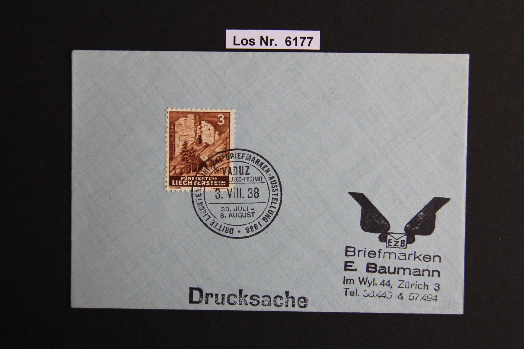 Alle Briefmarken: FL Brief mit Sonderstempel 1938                     Los 6177 – Gebraucht aus Volken von jukon65