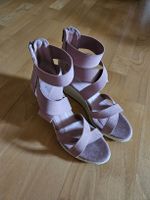 Sommerliche Keilabsatz-Sandalen, Gr.38, zartes Rosa,Top!