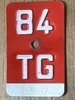TG 84 - VELONUMMER - FAHRRADSCHILD - PLAQUE DE VELO - TG 84