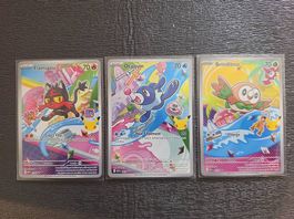 Pokémon 3 cartes 1ers partenaires