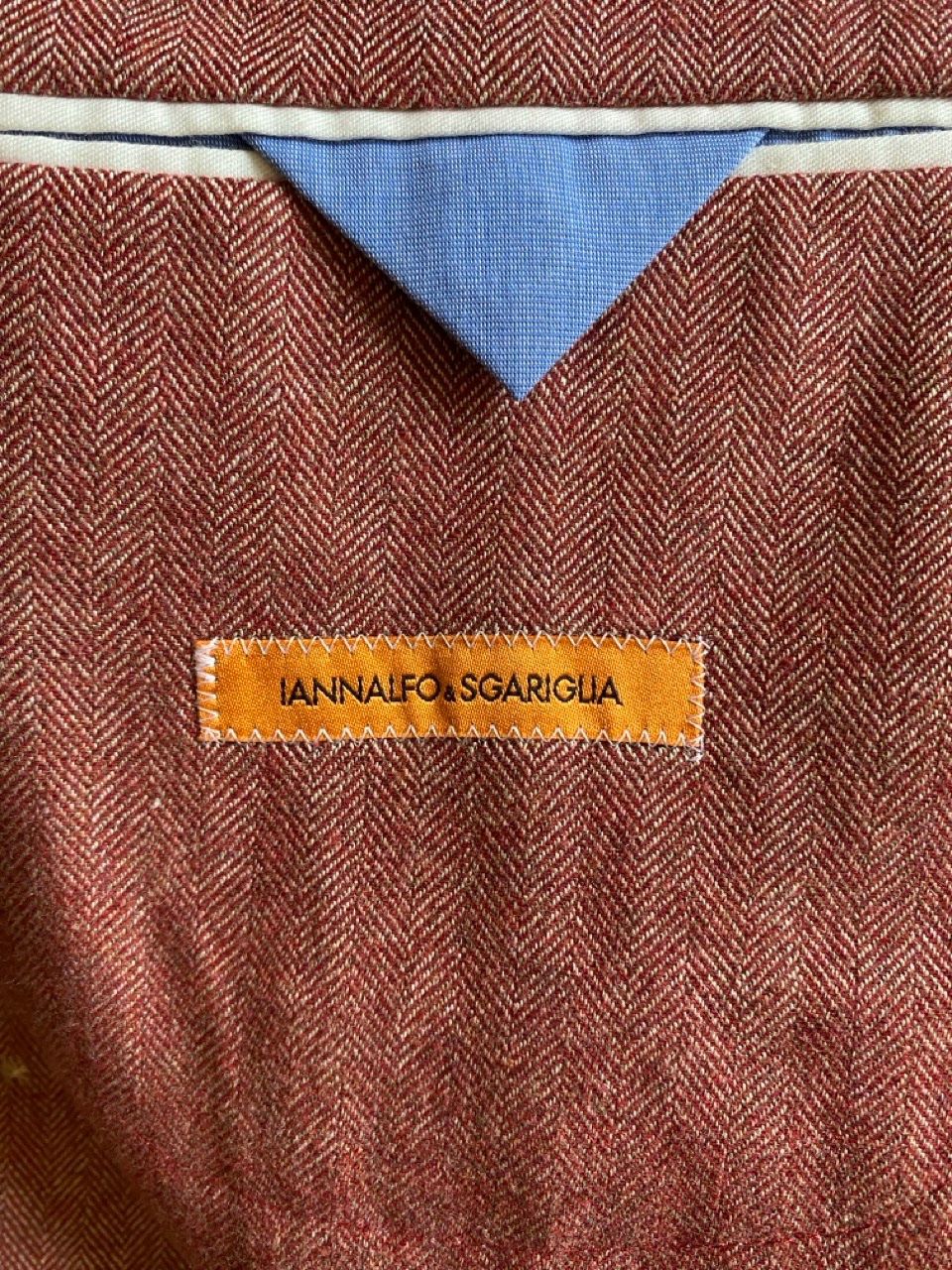 Giacche: Herringbone Blazer inkl. Strickkrawatte, Gr. 48, rot/lachs – Usato da Lausanne venduto da abie01 4
